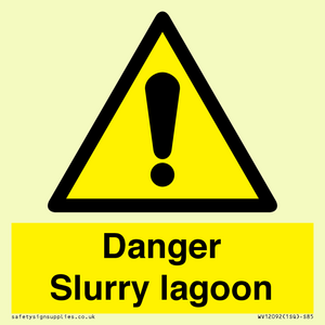 Danger Slurry lagoon